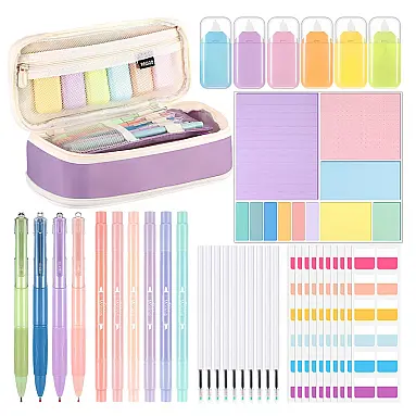 Kit escolar estético Janlaugh 38