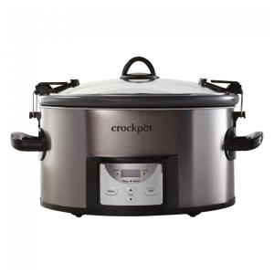 Panela de Cozimento Lento Programável Crock-Pot 6,62 litros com Revestimento Cerâmico Antiaderente e Design em Aço Inoxidável