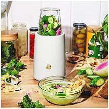 Liquidificador pessoal 12 peças Beautiful by Drew Barrymore 240W branco fosco 110V
