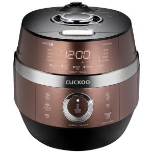 Panela de arroz, Multifuncional e programável por indução elétrica, 10 xícaras, marrom, CUCKOO CRP JHVR1009F, Marrom Claro
