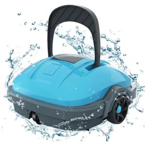 Robô Limpador de Piscina sem Fio com Sucção Potente e Motor Duplo, WYBOT WY1102, Azul