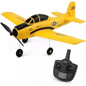 A210 T28 Avião de Controle Remoto 2.4G Design 4CH, Idade Recomendada 14, MMYFCY, Amarelo
