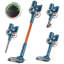 Aspirador sem fio 6 em 1 ORFELD com Sucção Poderosa 28000Pa e Modo Silencioso, Azul