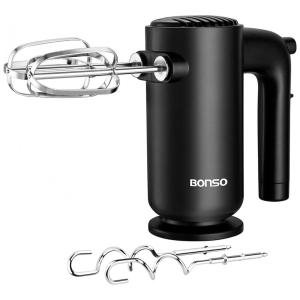 Batedeira de Mão Elétrica com 5 Velocidades, 200W, 110v, BONSO, Preto