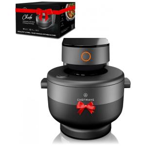 Panela de Pressão Elétrica 4L com 13 Predefinições, Painel de Led e Antiaderente de Aço Inoxidável, 110v, CHEFWAVE CW SM04, Preto