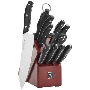 Conjunto de Facas com Afiador Embutido e Bloco de Bancada 12 Peças, HENCKELS, Preto
