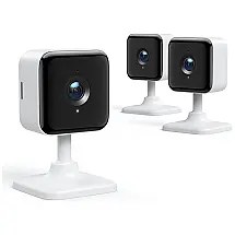 Câmera de Segurança Interna WiFi HD com Visão Noturna e Detecção de Som, 3 UN, Xbro, Branca