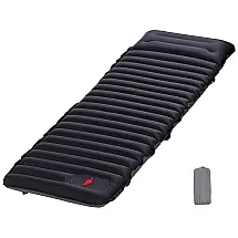 Colchão Inflável Solteiro, multiuso para viagem, auto inflável, à prova dágua, preto, BELASHOP, Preto
