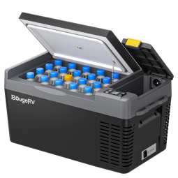 Cooler Elétrico Automotivo Portátil 21 Litros com Compressor, BougeRV CRPRO20, Preto
