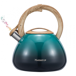 MARSKITOP Chaleira de Chá 2.5L em Aço Inoxidável com Apito, Verde