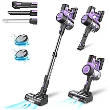 Aspirador de Pó Multifuncional sem Fio com Acessórios e Sucção Potente 26000PA, 11OV 350W, INSE S10, Roxo