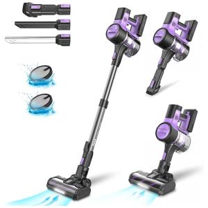 Aspirador de Pó Multifuncional sem Fio com Acessórios e Sucção Potente 26000PA, 11OV 350W, INSE S10, Roxo