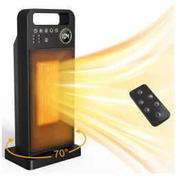 Aquecedor Elétrico com Termostato, 3 Modos de Aquecimento, Display LED e Temporizador 12H, 110V 1500W, AVCNUJ