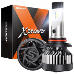 Kit Xenon Lâmpadas LED Branca 18000 Lumens 6000K, 9006, HB4, 2 Peças, SEALIGHT, Preto