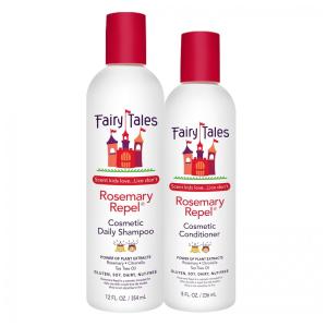 Shampoo Fairy Tales Rosemary Repel Lice Shampoo Daily Kids Shampoo 12 Fl Oz e Condicionador 8 Fl Oz Duo para Prevenção de Piolhos