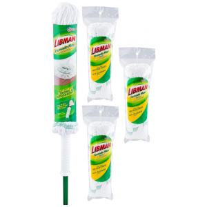 Mop Esfregão com 3 Refis Extras Laváveis, Libman