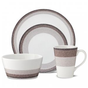 Aparelho de Jantar para Todas as Ocasiões, Estilo Moderno com 4 Peças, Formato Redondo e Material de Porcelana, Noritake G018-04G