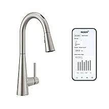 Torneira Cozinha com Controle de Voz e Sensor de Movimento, Moen Sleek 7864EVSRS, Inoxidável