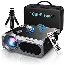 Projetor Portátil HD 1080P Compatível com PC, PS4 e TV, Projeta até 250 Polegadas, ZEROSKY, Preto