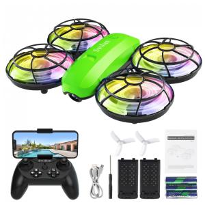 Mini Drone Infantil com Câmera, Brinquedo RC para Meninos, Iniciantes, Presente de Aniversário, Quadricóptero Leve com 2 Baterias, Swifsen