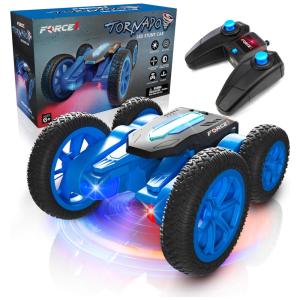 Carrinho de Controle Remoto, 4WD 2.4 Ghz, 360 com Bateria Recarregável, FORCE1, Azul