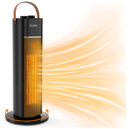 Aquecedor Elétrico Cerâmico com Termostato Ajustável 110V 1500W, Grelife, Preto