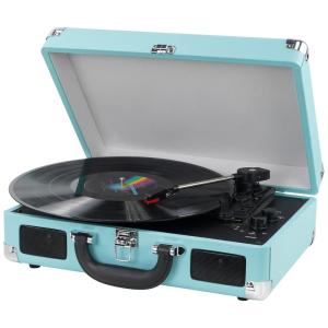 Vitrola Toca Discos 3 Velocidades, com USB e Entrada AUX, 45 RPM, 110v, DIGITNOW 8541736463, Azul