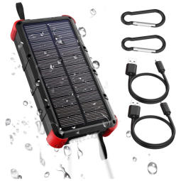 Powerbank IP67 À Prova D Água Solar 20000 mAh Carga Rápida Prova Dágua