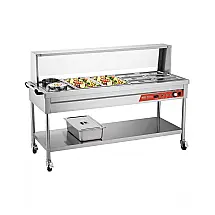 Balcão Térmico VEVOR Inox 8 Cubas + 2 Potes Buffet Profissional 1800W 110V