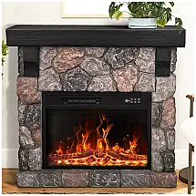 Lareira Elétrica PUKAMI 92x87cm 1500W Chamas 3D Rack TV Portátil 110V
