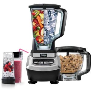 Liquidificador e Processador de Alimentos, Inclui 2 Copos para Viagem, 110V 1200 Watts, NINJA BL780, Preto