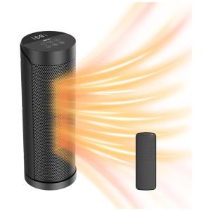 Aquecedor Portátil JIBUFI 70: 43 cm, Controle Remoto, Timer 12h, Aquecimento Cerâmico - Ideal para Ambientes Internos