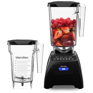 Liquidificador Profissional 2 Jarras 2,6L e 2,2L com 4 Ciclos e 5 Velocidades, Blendtec Classic 575, Preto