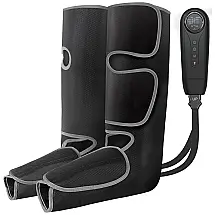 Massageador Elétrico de Compressão para Panturrilhas e Pés com 3 Modos e 3 Intensidades, Bivolt, MEDCURSOR MD-LM01, Preto