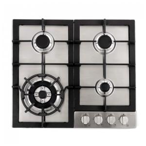 Cooktop a gás de embutir 61cm Cosmo inox 4 queimadores selados grade em ferro fundido acendimento eletrônico 110V