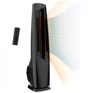 Ventilador de Torre CYRIXS com 4 Velocidades e Controle Remoto,1500W 110V, Preto