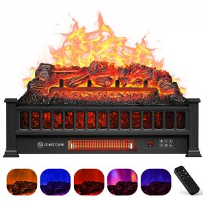 Lareira Elétrica Ecológica 23" 58 cm com Controle Remoto, Proteção Contra Superaquecimento, Cores de Chama Ajustáveis e Temporizador