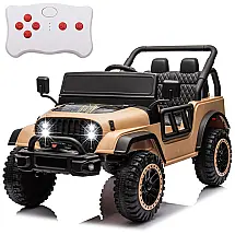 Carro Elétrico Infantil Nitoess a Bateria 12V 2 Assentos com 3 Velocidades e Luzes LED, Preto