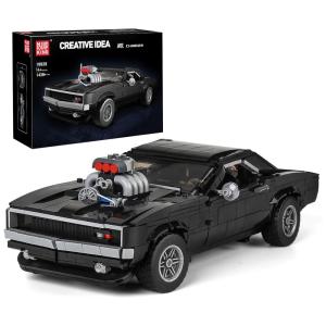 Kit de Construção Carro Esportivo com 1439 Peças para Crianças e Adultos, Mould King 10028, Preto