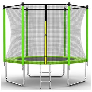 Trampolim AOTOB 8 pés, 10 pés, 12 pés para crianças, trampolim com rede de proteção, trampolim recreativo ao ar livre, verde aprovado pela