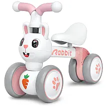 Bicicleta sem Pedal com 4 Rodas para Crianças de 2 a 5 Anos, Ancaixin, Rosa