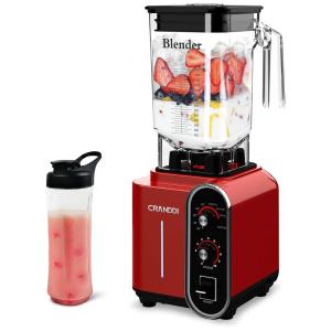 Liquidificador Profissional 1,5L com 9 Velocidades e Pulse, 110V 1800W, Cranddi KNDK98BR, Vermelho
