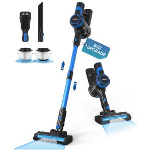 Aspirador de Pó sem Fio 6 em 1 com Sucção Poderosa e Bateria Recarregável, 110V 200W DEVOAC, Azul