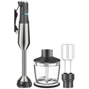 Batedeira de Imersão GAVASTO JHB328 - Potente e Durável, Lâminas de Titânio, 15 Velocidades, Acessórios Inclusos