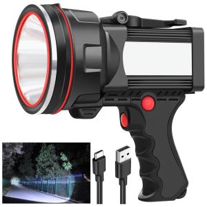 ANLOOK Lanterna 1000LM, 3 Modos de Luz de LED, 55W, Preto