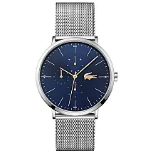 Relógio Masculino de Quartzo, com Pulseira de Aço Inoxidável, LACOSTE 2011024, Prateado