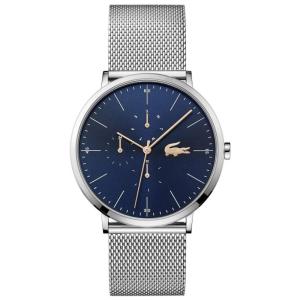 Relógio Masculino de Quartzo, com Pulseira de Aço Inoxidável, LACOSTE 2011024, Prateado