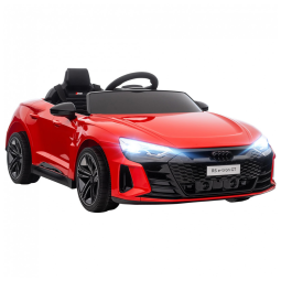 Carro Elétrico Infantil a Bateria 12V com Música, Luzes, Buzina e Sistema de Suspensão, Aosom Kids, Vermelho