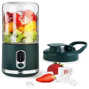 DmofwHi Liquidificador de Bancada Portátil 450 mL para Vitaminas, Recarregável, Verde