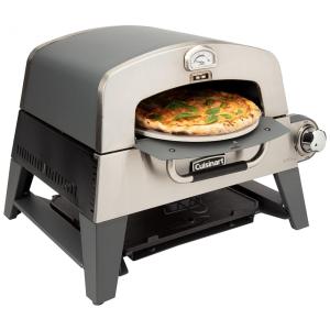 Forno de Pizza a Gás Portátil 3 em 1, Cuisinart CGG 403, Prata